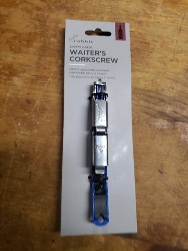 Rabbit Zippity 2-Step Waiter's Corkscrew, Stainless Steel & Blue - Picture 12 of 16