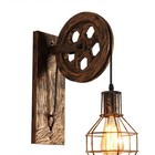 Retro Lantern Iron Wall Lamp Pendant Suspension Light Fitting Rust