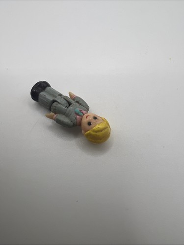 Vintage Galoob Dollhouse Male Mini Doll Replacement Gray Suit - Picture 4 of 4