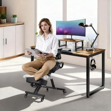 Ergonomic Kneeling Chair with Back Support, Black