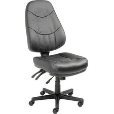 8 Way Adjustable Ergonomic Multifunction Chair Leather Black