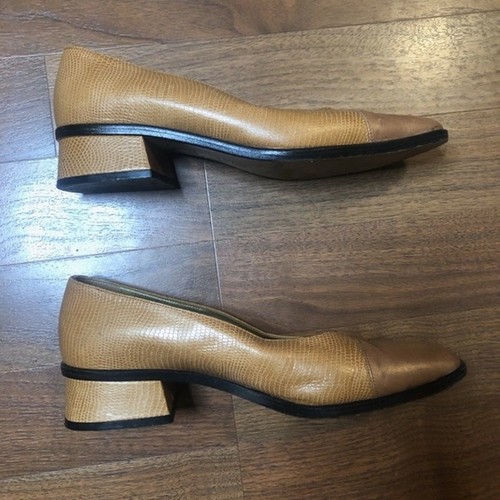 Escada Vintage Leather Animal Print Women's Heels Pumps Sz 7.5 - Picture 6 of 9