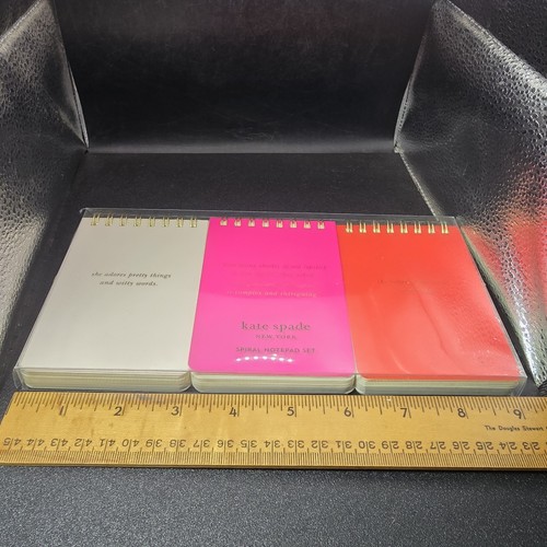 3 Kate Spade She Notebook Inspirational Sayings Pink Red White 75 Pages Each - Picture 11 of 11