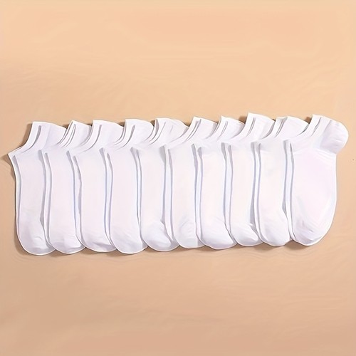 Unisex 10/20/40 Pairs Solid Socks Soft Lightweight Low Cut Ankle Socks Bulk Blac - Picture 12 of 17
