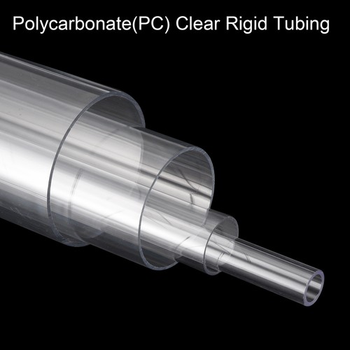 2 pezzi tubo rigido rotondo trasparente 11 mm (7/16") ID x 14 mm (5/9") OD x 1 piede (305 mm) lunghezza - Foto 4 di 6