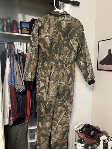Men's Vintage Game Winner Coveralls Large Hardwood Realtree Camo Insulated - Picture 3 of 3