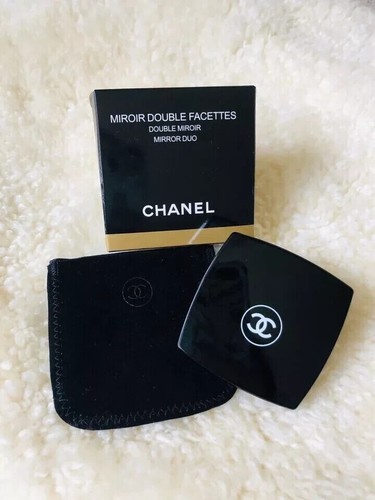 Chanel Spiegel Duo Compact Double Facette Brautjungfer Geschenk schwarz - Bild 1 von 5
