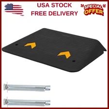 ⏯✔️Rubber Curb Ramps 3.5" Rise Wheelchair Ramp with Non-silp Surface Heavy Duty