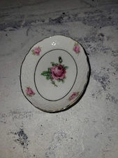 Bavaria Oval Floral Patterned Trinket / Candy Dish 4”x3.2” 