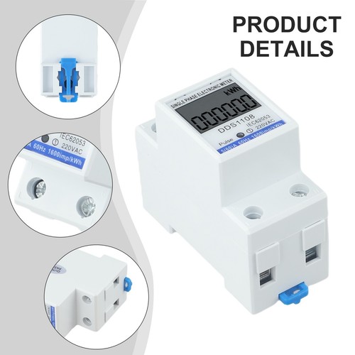 LCD Electric Meter KWH AC Digital WattHour Meter 220V 60A Suitable for 50/60Hz - Picture 12 of 16