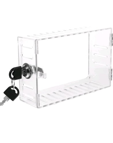 Protection Thermostat Sécurisé Couvercle Transparent Serrure Boîte avec 2 Clés pour Sécurité Améliorée