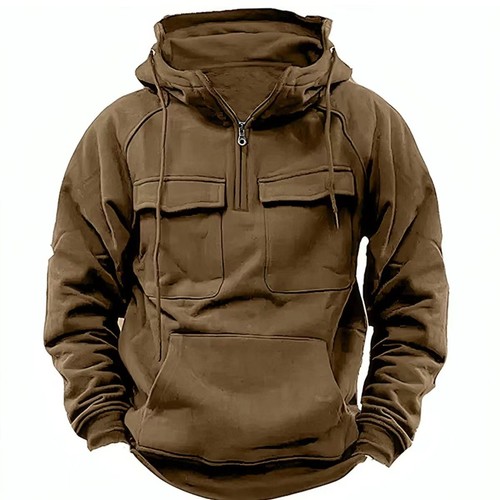 Men’s Zip Up Hoodie Sweatshirt with Pocket Drawstring Casual Fashion Sportswear - Bild 3 von 9
