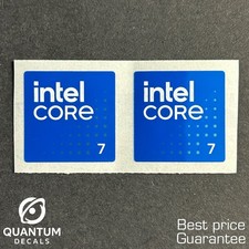 2x OEM Intel Core 7 Desktop / Laptop sticker label NEW 18mm x 18mm
