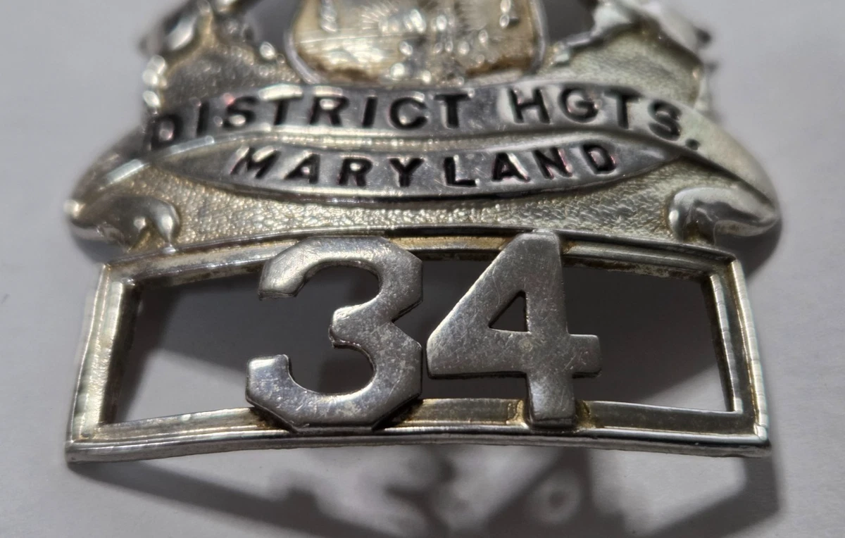MARYLAND - 1960er !! Hat Badge POLICE Polizei Abzeichen USA Mützenabzeichen