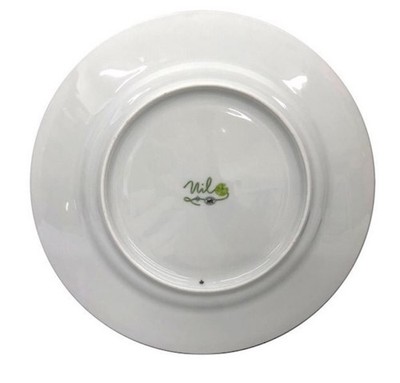 Hermes Dinner Plate Nile Green Lotus Floral Tableware Dish Tray