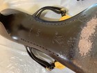 Louis Vuitton Gold Charms Thong Sandals Dark Brown Leather Size 37 Auth — photo 7