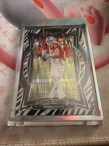 2024 Panini Select - Concourse Drake Maye #27 Zebra Prizm (RC)