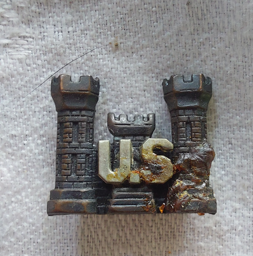 WW1 US *Engineer Corps* Flat Hat or Sweetheart Pin US Army AEF - Picture 2 of 12