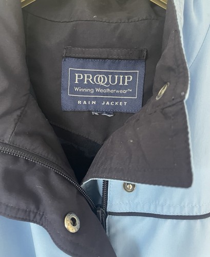 Men’s Medium Ultralite Blue Outdoor Jacket Coat Proquip Golf Wear Teflon Coating - Picture 2 of 10
