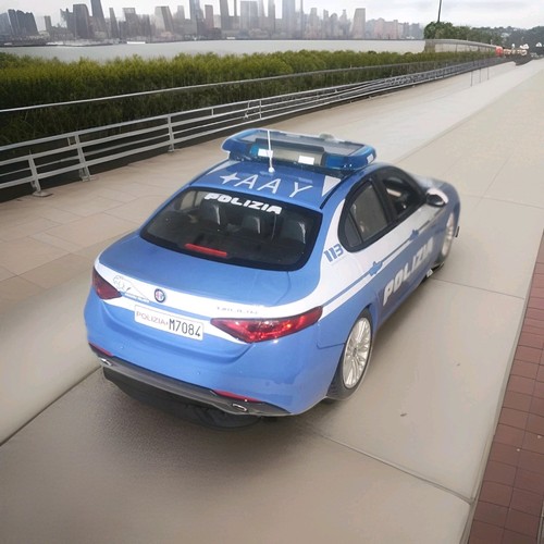 Alfa Romeo Nuova Giulia Polizia Di Stato 1/24 Burago Artigianale - Foto 3 di 7
