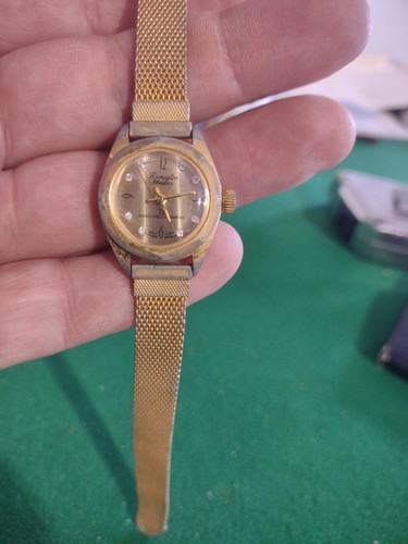 Remington Electra 23 Watch Gold VTG Auto Lifetime Spring WORKS - Picture 2 of 5