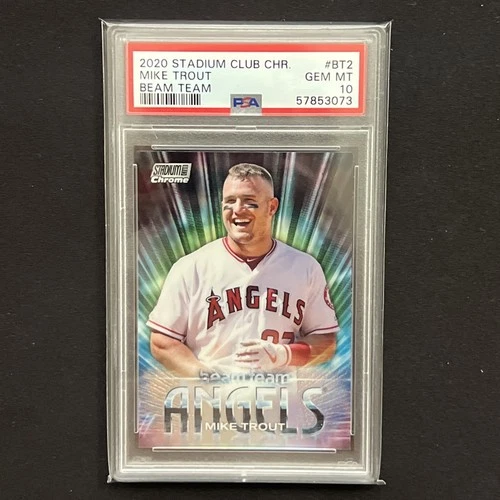 2020 Topps Stadium Club Chrome Beam Team #BT2 Mike Trout PSA 10 GEM MINT MVP