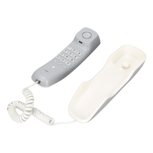Telefon do montażu na ścianie Mini przewodowy telefon stacjonarny do domu hotelu biura biały rok budżetowy - Zdjęcie 19 z 22