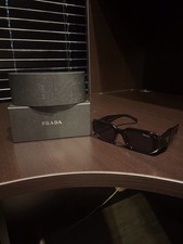 Prada PR17WS 1AB5S049 Women's Sunglasses 49 mm Black / Dark Grey Lens