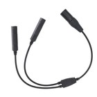 Aviation Headset GA Dual Plugs Cable Replacement  For Airbus 5 Pin XLR Headset