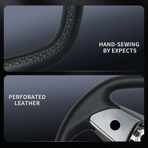Upgrade Steering Wheel Fit For Tesla Model 3 Model Y 2016-2017 w/Heated - Picture 8 of 11