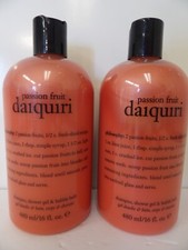 Philosophy Passion Fruit Daiquiri Shampoo Shower Gel Bubble Bath 16 oz Set of 2