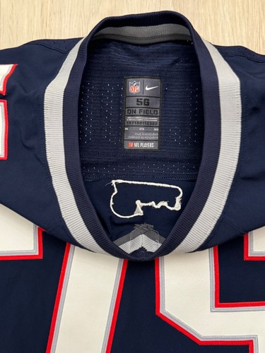 Nike On Field Elite Vince Wilfork New England NE Patriots NFL Jersey 56 Men 3XL - Picture 6 of 22