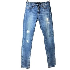 Joe  s Girls skinny distressed jeans size 16 denim blue zip fly pockets