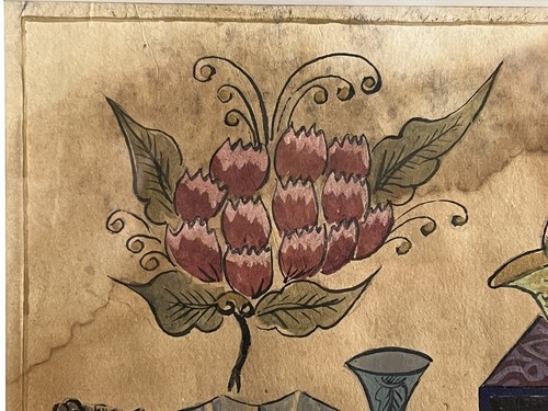 Korean Joseon Dynasty Minhwa Painting / W 35.5[cm] Pot Plate - Picture 5 of 9