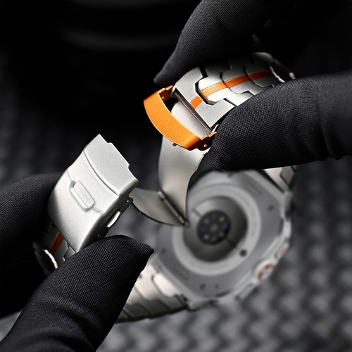 Cinturino Acciaio Inox Catena Orologio Cinturino Metallo per Samsung Galaxy Watch Ultra 47mm - Foto 5 di 15