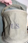 WW2 WWII 194 VINTAGE US Army Military COLLAPSIBLE CANVAS WATER BUCKET