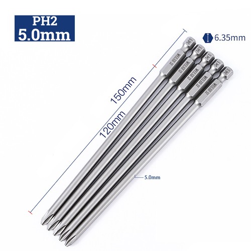 Magnetic Screwdriver Drill Bit Phillips 1/4" Hex Shank Bits Set PH00 PH0 PH1 PH2 - Picture 41 of 46