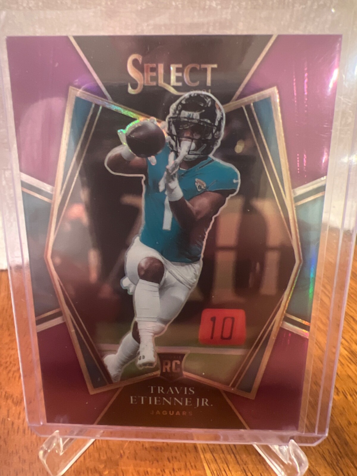 Travis Etienne JR 2021 SELECT PREMIER LEVEL ROOKIE Purple PRIZM RC 22/75