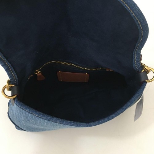 COACH Soho Shoulder Bag Upcycled Repurposed Denim Blue CR737 New Outlet - Picture 8 of 13