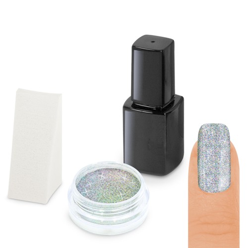 Galaxy Holographic Pigment Puder STARTER SET Laser Chrome Glitter Mirror Nail UV - Bild 1 von 3