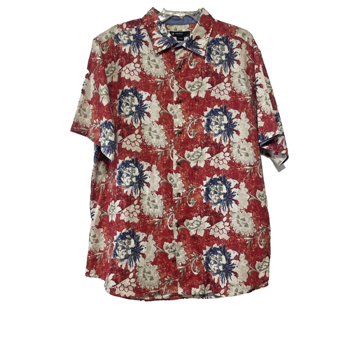 Daniel Cremieux Mens XL Short Sleeve Button Up Colorful Floral Hawaiian Shirt - Picture 1 of 10