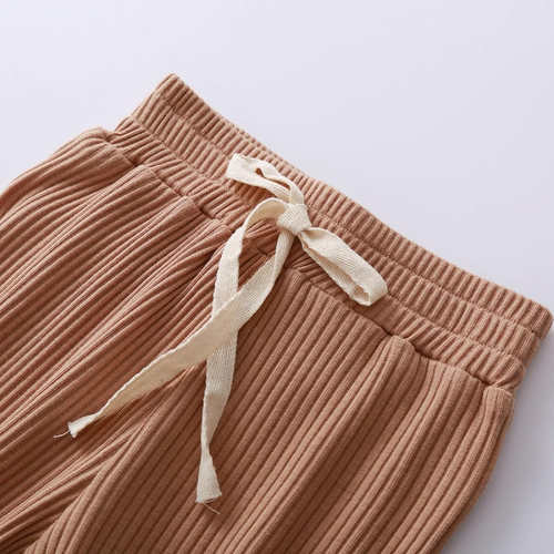 Newborn Baby Boy Girl Clothes Ribbed Knitted Cotton Long Sleeve Romper Long Pant - Picture 6 of 12