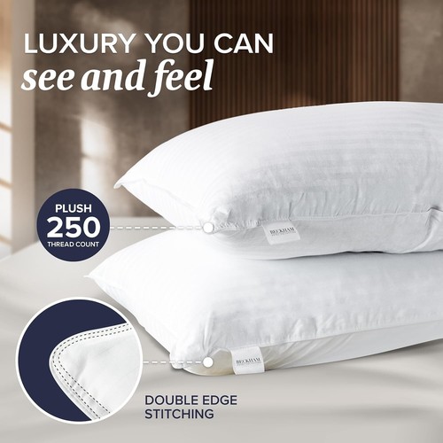Juego de 2 almohadas de cama Beckham Hotel Collection estándar/queen size - - Imagen 5 de 9