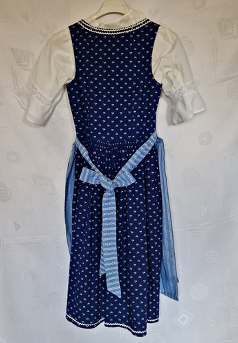 DRESS SET VINTAGE OKTOBERFEST DIRNDL TYROL FLORAL BLUE GIRL-SIZE:US 4/EU 104 - Picture 3 of 6