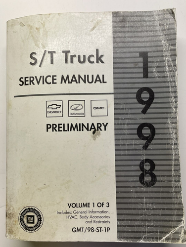 1998 S/T Truck Service Manual Preliminary Vol. 1 Oldsmobile Chevrolet GMC - Bild 1 von 6