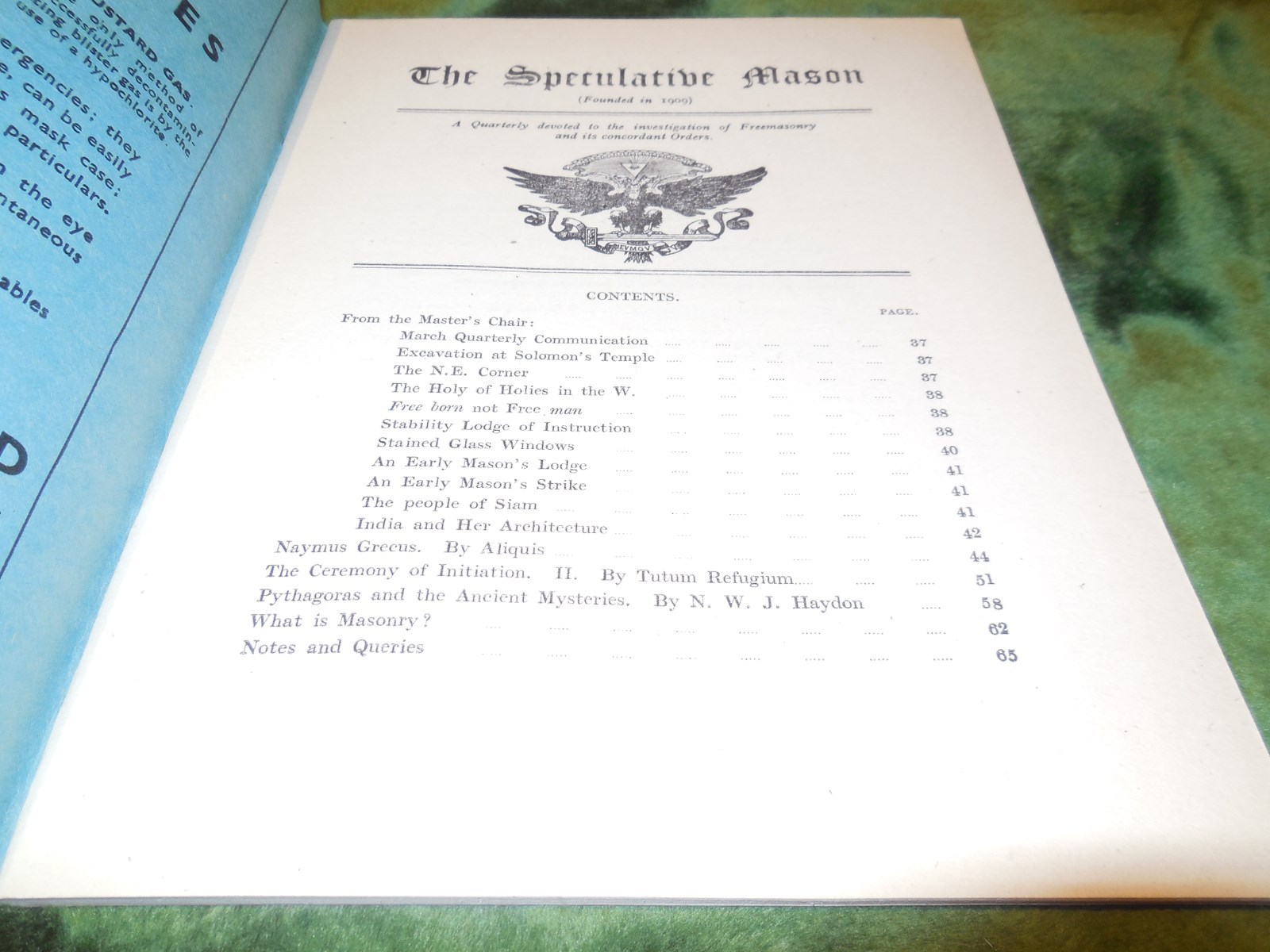 The Speculative Mason, April 1942 Vol. XXXIV eBay
