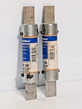 Lot of 2: Littelfuse POWR-GARD NLN100, One Time Fuses, Class K5, 250VAC/DC