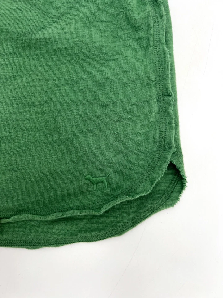 Shorts feminino Victorias Secret rosa médio verde elástico cintura logotipo - Imagem 3 de 4