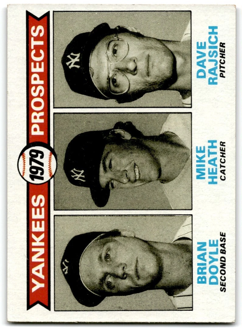1979 Topps Yankees Prospects - Brian Doyle/Mike Heath/Dave Rajsich Rookie New