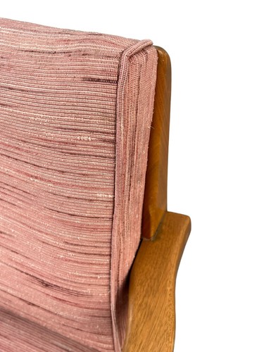 One Mid-Century Modern Pair Sculptural Upholstered Arm Chair - Picture 8 of 24